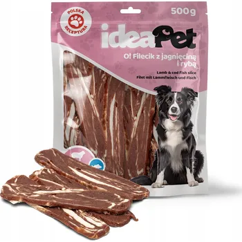 Pamlsek pro psa IdeaPet Filety z jehněčího a ryby pro psy 500g