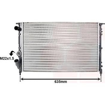 Chladič motoru Chladič, chlazení motoru VAN WEZEL 43002149