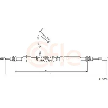 Lanko parkovací brzdy Tažné lanko, parkovací brzda COFLE 11.5673