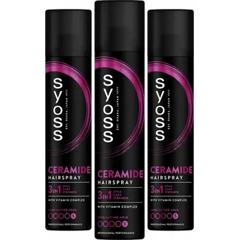 Stylingový přípravek Syoss Ceramide Lak na vlasy Extra Silná Fixace 3 ks