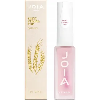 Přípravek na nehty Vrchní lak na nehty JOIA vegan Shiny Strong Top 8 ml (pro běžné laky)
