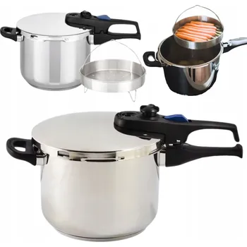 Tlakový hrnec Tlakový Hrnec ELO XL 6L nerezová ocel , indukce, parní vložka