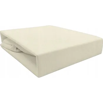 Prostěradlo Prostěradlo JERSEY bavlněné s gumou 90x200 krémové