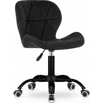 Otočná kancelářská židle se širokým opěradlem, černý samet model_3673_1-NOTO-DARY26