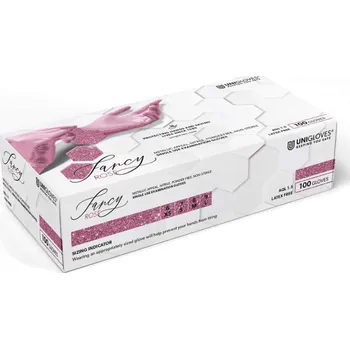 Vyšetřovací rukavice Rukavice nitrilové Fancy Rose, 100 ks, růžové, nepudrované Rozměr: M