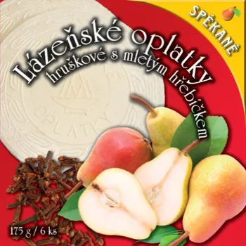 Lázeňské oplatky hruškové s mletým hřebíčkem 175 g (1 ks)