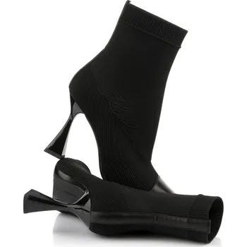 Dámská zimní obuv KOTNÍKOVÁ OBUV KARL LAGERFELD DEBUT II EMBRO KNIT ANKLE BT BLACK KNIT TEXTILE