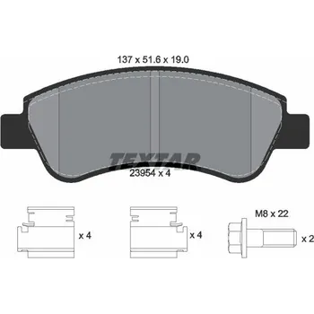 Brzdová destička Sada brzdových destiček, kotoučová brzda TEXTAR 2395401