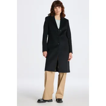 Dámský kabát Gant Wool Blend Tailored Coat Ebony Black XL