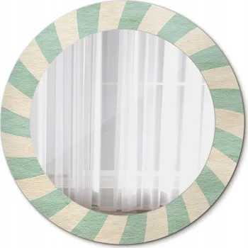 Zrcadlo Kulaté nástěnné Zrcadlo Retro pastelový vzor 60 cm