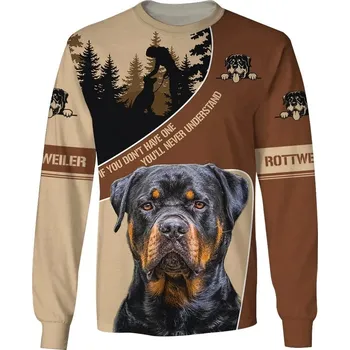 Dámská mikina Unisex mikina s potiskem CS932 pes Rottweiler Velikost: XS, Barva (Varianta): Sweatshirt