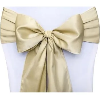 Party dekorace Dekorační mašle na židli - zlatá 275 x 15 cm, 10 ks