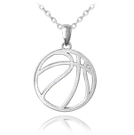 MINET Stříbrný náhrdelník BASKETBALOVÝ MÍČ JMAN0334BN50