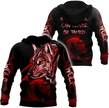 Dámská mikina Unisex mikina s celoplošným potiskem CS932 vlk wolf Velikost: S, Barva (Varianta): hoodies