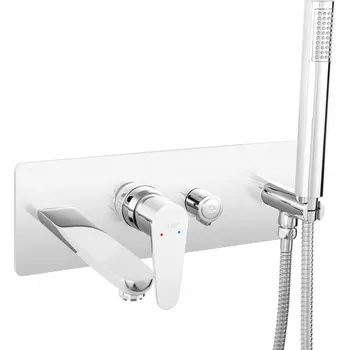 Vodovodní baterie Jednopáková nástěnná vanová a sprchová baterie Ferro ALGEO stříbrná