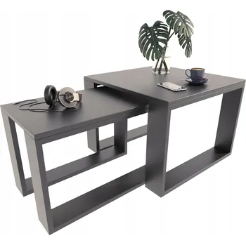 Konferenční stolek Konferenční stolek Matkam čtvercový 60 x 60 x 43,3 cm černý