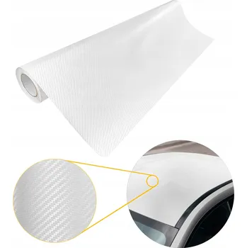 Polep vozidla Karbonová bílá 3D Fólie Automobilová ochranná ozdobná pro polep karoserie