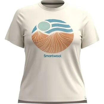 Dámské tričko Dámské triko Smartwool W HORIZON VIEW GRAPHIC SHORT SLEEVE XS Béžová, Mix