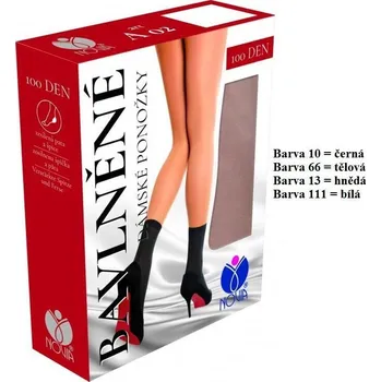 Dámské ponožky Dámské bavlněné ponožky NOVIA A02 Velikost: 27 barva 10 - ČERNÁ