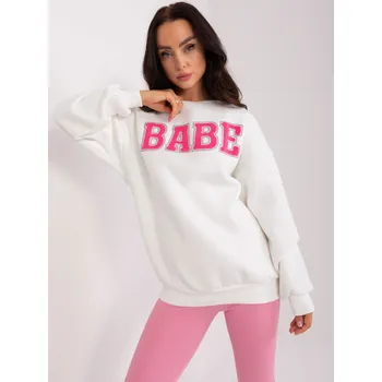 Dámská mikina Smetanová oversize mikina BABE -EM-BL-617-11.32-ecru Velikost: ONE SIZE