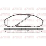 Sada brzdových destiček, kotoučová brzda REMSA 0507.00