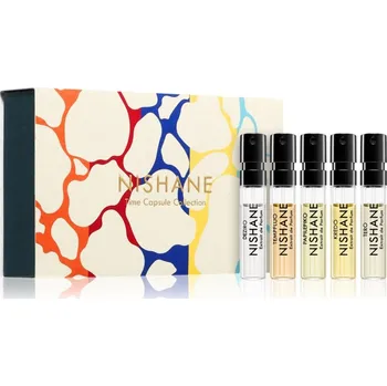 Unisex parfém Nishane Time Capsule Collection Discovery Set II. Nishane Deziro parfémový extrakt 2 ml + Nishane Tempfluo parfémový extrakt 2 ml + Nishane Papilefiko parfémový extrakt 2 ml + Nishane Kredo parfémový extrakt 2 ml + Nishane Tero parfémový extrakt 2 ml