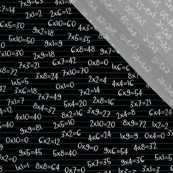 Funkční úplet na trička 210g malá násobilka černá