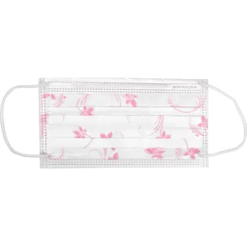 rouška AKCE Ústenky na gumičky (50 ks) – "roušky" květinový potisk FLOWER