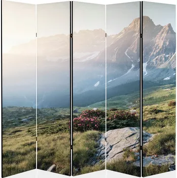 Paraván Paraván závěs kadeřnický salon stěna pokoje 225x172 cm hory příroda výhled