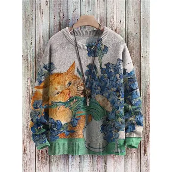 Dámský svetr Unisex svetr s potiskem CS1121 havran Velikost: M, Barva (Varianta): Svetr 17