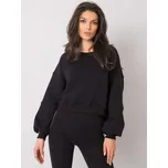 Černá dámská zkrácená mikina RV-BL-7334.69-black Velikost: ONE SIZE