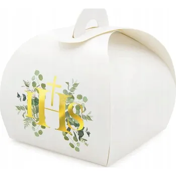 Dárková krabička Hostinský Krabička PartyPal pro svaté přijímání, bílý