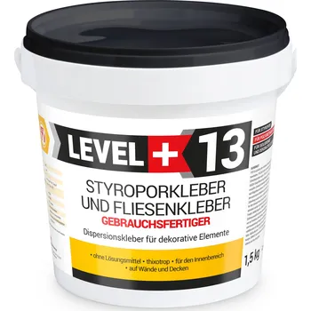 Průmyslové lepidlo Lepidlo na sádrokartonové desky a polystyren 1,5 kg Level+13