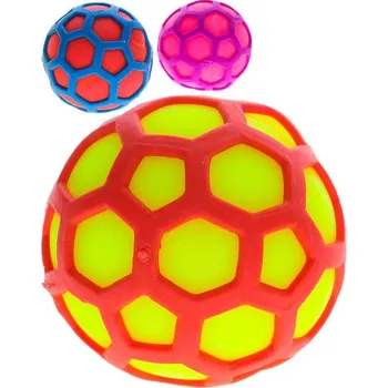 Dětský míč Míček hexagon strečový 6,5cm síťkový bublinový balónek 3 barvy plast
