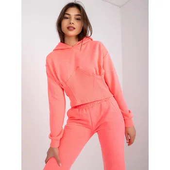 Neonově růžová tepláková souprava s kapucí -EM-KMPL-378.04-fluo pink Velikost: L