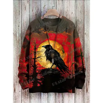 Dámský svetr Unisex svetr s potiskem CS1121 havran Velikost: M, Barva (Varianta): Svetr 16