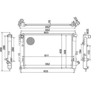 Chladič motoru Chladič, chlazení motoru HART 641 304