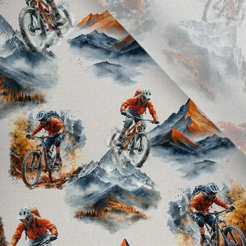 Funkční úplet na trička 210g cyklista v horách