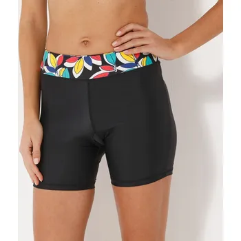 Dámské kraťasy Dlouhé plavkové šortky Boruca černá/vícebarevná 46