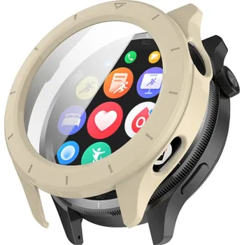 VSECHNONAMOBIL 104981 PC FULL COVER Plastový kryt se sklem pro Xiaomi Watch S4 béžový