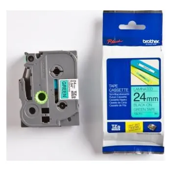 Pásek do tiskárny Brother TZE-751, 24 mm, zeleno/černý tisk