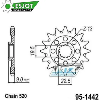 Řetězová sada pro motocykl Kolečko řetězové (pastorek) 1442-13zubů ESJOT 50-32169-13S - Suzuki RMZ250 / 13-23 95-1442-13-ES