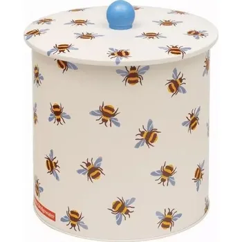 Dóza na potraviny Elite Tins UK Válcová dóza s víčkem a motivem čmeláků od Emmy Bridgewater