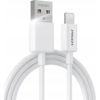 Datový kabel Kabel Pisen USB - Apple Lightning 1,5 m bílý