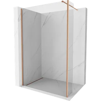 Mexen Kioto sprchová stěna Walk-in 125 x 30 cm, transparentní, kartáčovaná měď - 800-125-212-65-00-030 Sprchové stěny