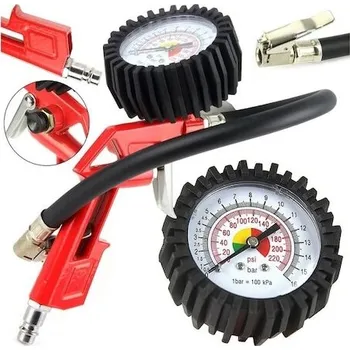 Příslušenství ke kompresoru Pistole na hustění pneumatik s manometrem, střední budík MAR-POL