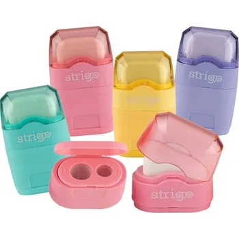 Ořezávátko Ořezávátko dvojité s nádobkou Strigo sada ořezávátko S NÁDOBKOU a GUMOU zelené