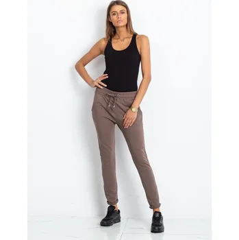 Dámské hnědé tepláky -RV-DR-3698.08X-brown Velikost: S