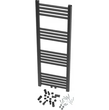 Radiátor Koupelnový radiátor vodní Granitan 413 W 40 x 120 mm černý