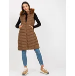 Hnědá delší prošívaná vesta RV-KZ-008.00P-brown Velikost: XL